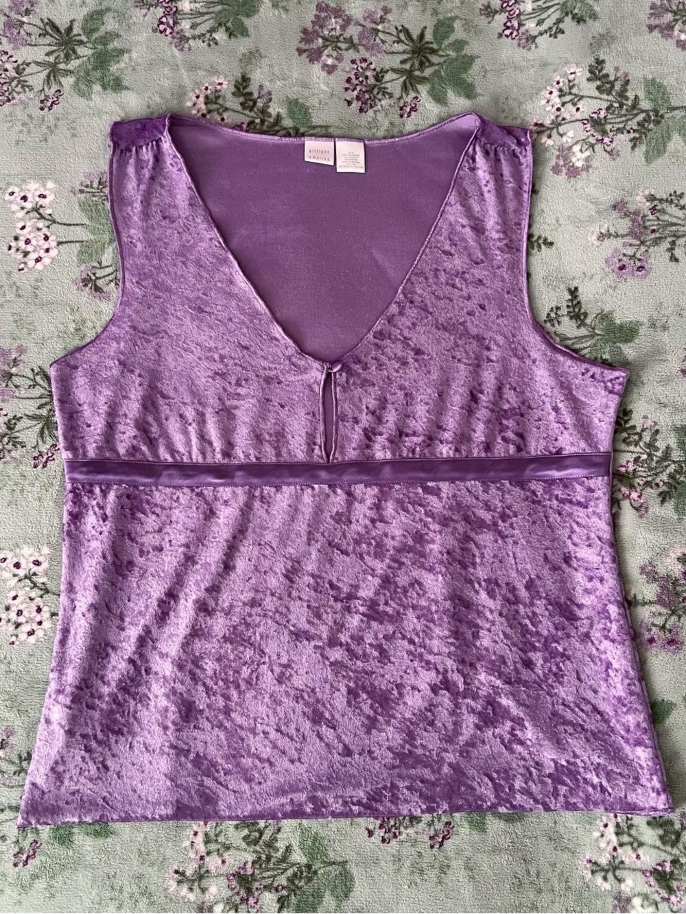Vintage Y2K Purple Velvet Fairy Style Whimsigoth Tank 💜✨🌙